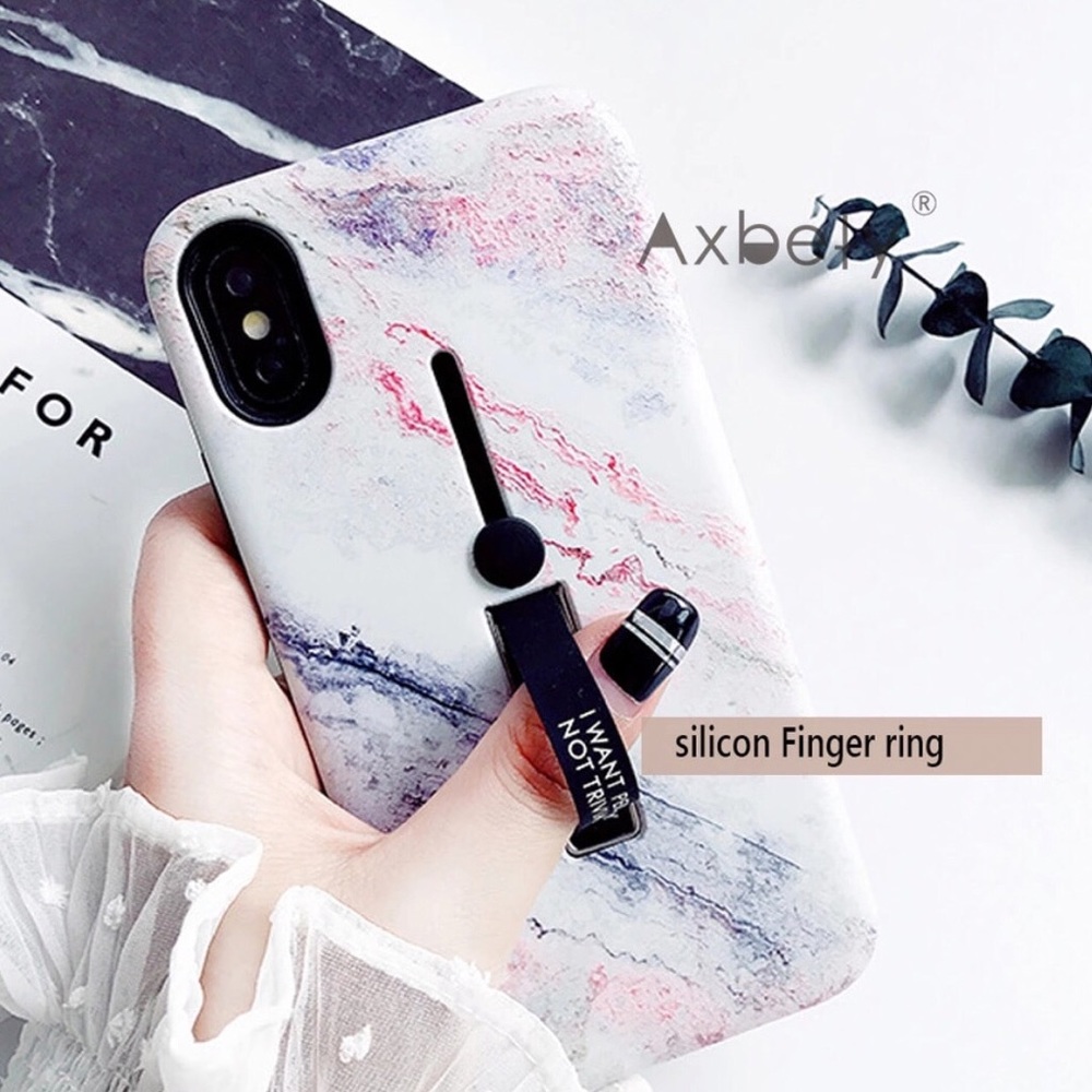 🎊 Iphone X 7/8 Plus Silicon Ring Cover Case Skin